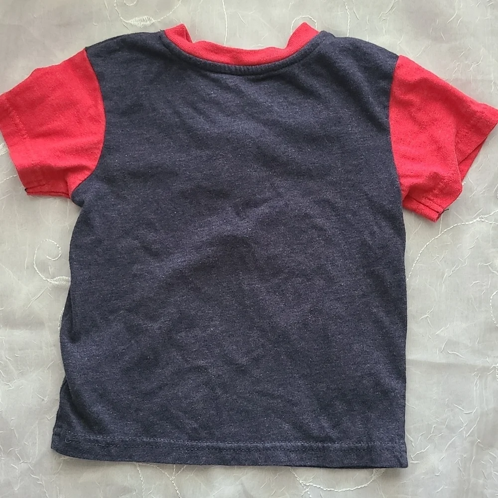 Bundle Of 2 Boys 24 Month Shirts T-shirt Button Up Back To School Summer Fall